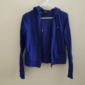 Armani Exchange Zipped Hooded Sweatshirt Blue S